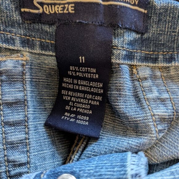 Squeeze Stephen Hardy Denim Maxi Skirt Size 11 Juniors 90s Y2K Grunge Vintage - Picture 13 of 14